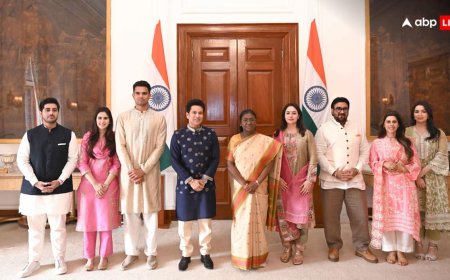 दिल्ली में सचिन तेंदुलकर, राष्ट्रपति द्रौपदी मुर्मू को दिया बेटे की शादी का न्योता, अमित शाह-राहुल गांधी संग भी शेयर की तस्वीरें