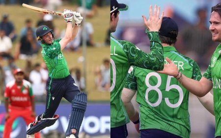 आयरलैंड की 'विराट' जीत, दूसरा सबसे बड़ा स्कोर बनाकर 96 रनों से जीता मैच; लोर्कन टकर के बाद जोशुआ लिटिल चमके