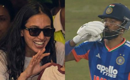 'खुल्लम खुल्ला प्यार करेंगे हम दोनों', स्टेडियम के बीच में हार्दिक पांड्या ने गर्लफ्रेंड माहिका शर्मा को दी 'फ्लाइंग किस', वीडियो वायरल