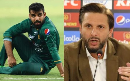 Watch: आपस में लड़ रहे हैं पाकिस्तानी क्रिकेटर्स, अब शाहिद अफरीदी ने शादाब को सुनाई खरी खोटी- कहा- बेटा तुम...