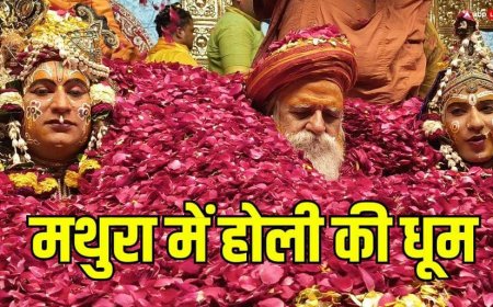 Holi 2026: 6 कुंतल फूल और गुलाल...आज मथुरा के रमणरेती आश्रम में होगी भव्य होली
