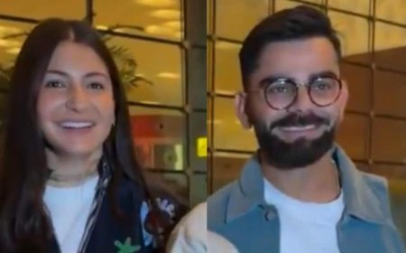 Watch: 'लग रहा है जैसे शादी...', एयरपोर्ट पर अनुष्का शर्मा का मजाकिया अंदाज, विराट कोहली की भी छूटी हंसी