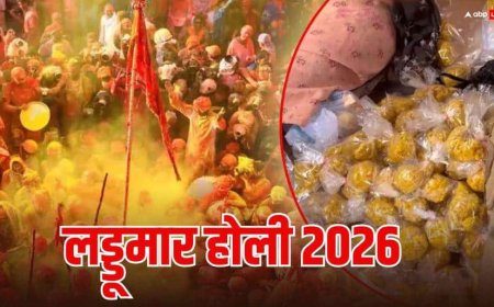 Laddu Holi 2026: बरसाना में लड्डू मार होली शुरू, जमकर नाचे हुरियारे, देखें VIDEO