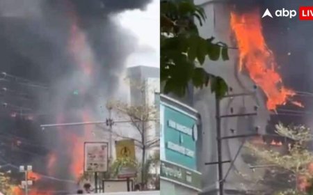 हैदराबाद के जुबली हिल्स में एक मॉल में लगी भीषण आग, फायर ब्रिगेड की गाड़ियां मौके पर मौजूद