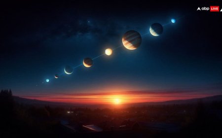 Planetary Parade 2026: आज शाम सूर्यास्त के बाद आसमान में प्लेनेटरी परेड, बुध-शुक्र समेत 6 ग्रह एक कतार में दिखेंगे