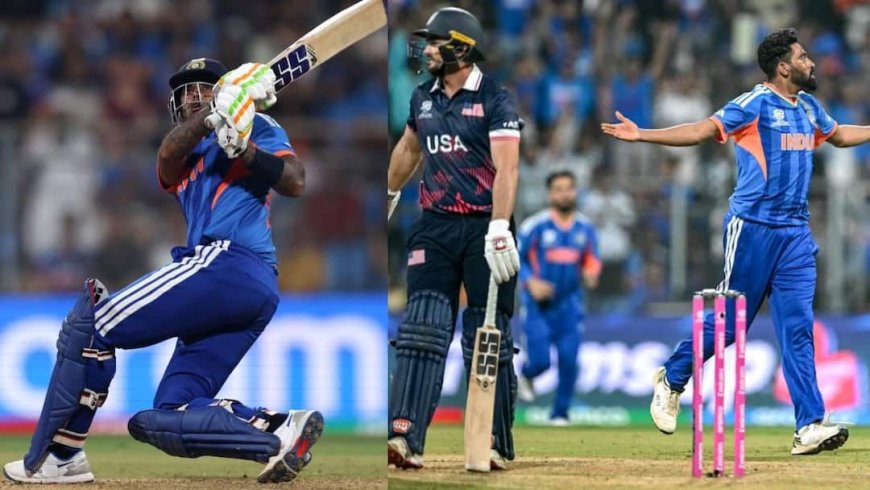 भारत के सामने ठंडा पड़ा USA टीम का जोश, कप्तान सूर्यकुमार ने ठोके 84, फिर गेंदबाजों ने दिलाई 29 रनों की जीत