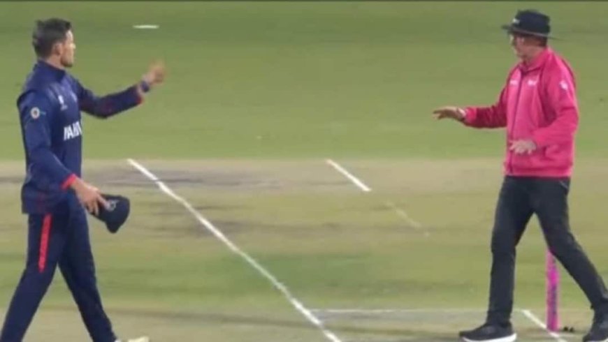 नामीबिया के कप्तान और अंपायर के बीच बीच मैच में जमकर बहस, जानें पूरा मामला