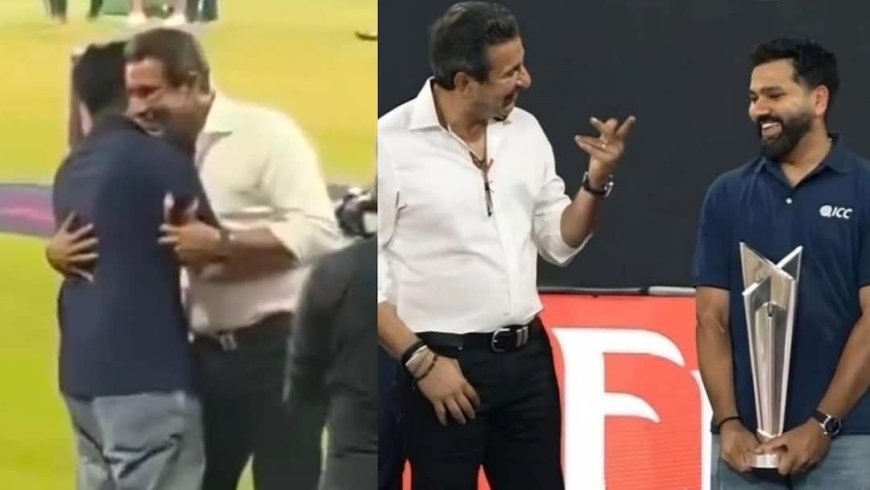 भारत-पाकिस्तान मैच में नहीं हुआ 'हैंडशेक', लेकिन रोहित शर्मा-वसीम अकरम की खास मुलाकात ने चौंकाया; वीडियो वायरल 