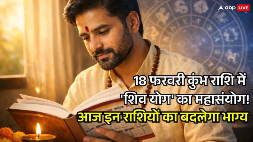 Aaj Ka Rashifal: 18 फरवरी को कुंभ राशि में चंद्रमा का गोचर, शिव योग के प्रभाव से किन राशियों को मिलेगा करियर और निवेश में बड़ा लाभ?