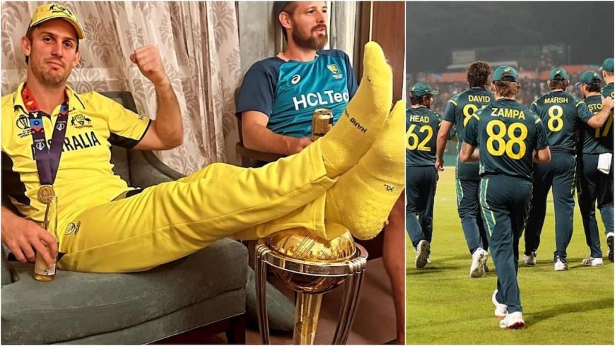 ट्रॉफी पर पैर, जूते में शराब, ऑस्ट्रेलिया को ले डूबा घमंड; टी20 वर्ल्ड कप से बाहर होने पर फैंस ने लताड़ा