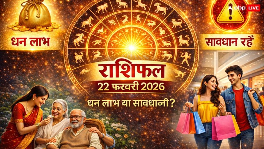 Aaj Ka Rashifal 22 February: आज बना 'शुक्ल योग', इन राशियों पर होगी धनवर्षा, बस राहुकाल में रहें सावधान, जानें आज का राशिफल