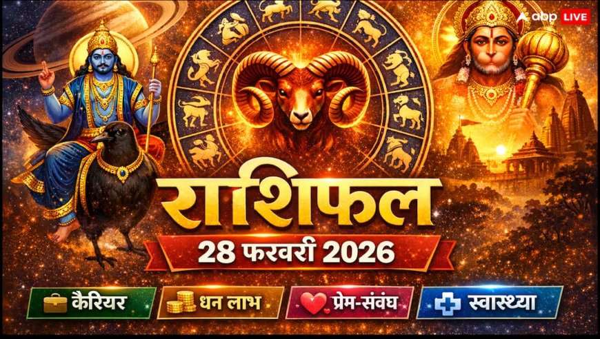 Aaj Ka Rashifal 28 Feb 2026: शनि देव का महा-गोचर, 12:10 के बाद इन राशियों की चमकेगी किस्मत, भूलकर भी न करें ये गलती!