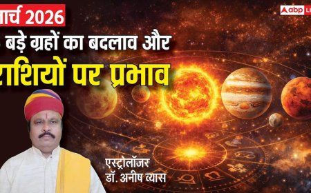 March 2026 Grah Gochar: मार्च में सूर्य, मंगल, बुध, गुरु, शुक्र ग्रहों का बदलाव, पंचग्रही योग का 12 राशियों पर प्रभाव