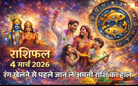 Aaj Ka Rashifal 4 March 2026: होली के हुड़दंग में कहीं भारी न पड़ जाए राहु काल! धुलेंडी पर मेष से मीन तक का राशिफल