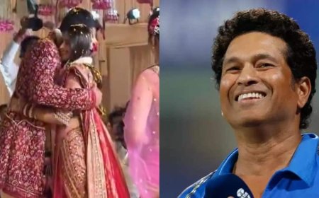 वरमाला के बाद अर्जुन तेंदुलकर ने सानिया को लगाया गले, तो पापा सचिन का रिएक्शन हुआ वायरल; देखें वीडियो