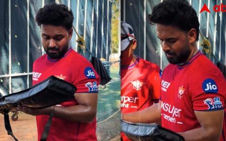 'तोड़ियो मत...', IPL की तैयारी कर रहे ऋषभ पंत ने साथी खिलाड़ी को बैट देकर कही ये बात, देखें वीडियो