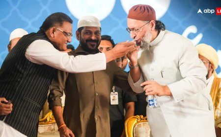हैदराबाद के LB स्टेडियम में दावत-ए-इफ्तार, CM रेवंत रेड्डी और असदुद्दीन ओवैसी एक साथ हुए शामिल