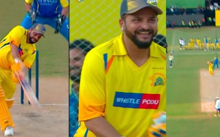 IPL 2026 से पहले पुराने अंदाज में दिखे सुरेश रैना, 'गगनचुंबी' छक्का लगाने का वीडियो वायरल