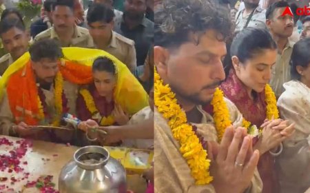 Watch: शादी के बाद पत्नी के साथ ठाकुर बांके बिहारी मंदिर पहुंचे कुलदीप यादव, लिया आशीर्वाद