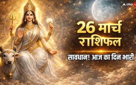Aaj Ka Rashifal 26 March 2026: महाअष्टमी पर जानें मेष से मीन तक किस राशि पर बरसेगी मां महागौरी की कृपा