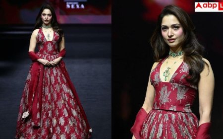 Lakme Fashion Week: लाल लहंगे में लाल परी बन तमन्ना भाटिया ने ढाया कहर, रैंप पर उतरते ही थम गईं सबकी नजरें!