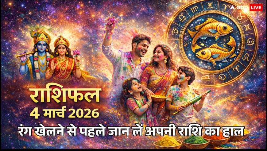 Aaj Ka Rashifal 4 March 2026: होली के हुड़दंग में कहीं भारी न पड़ जाए राहु काल! धुलेंडी पर मेष से मीन तक का राशिफल
