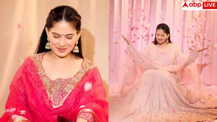 Jaya Kishori Traditional Look: अनारकली पहन फूल-सी खिली-खिली नजर आईं जया किशोरी, दिल जीत लेंगी ये तस्वीरें