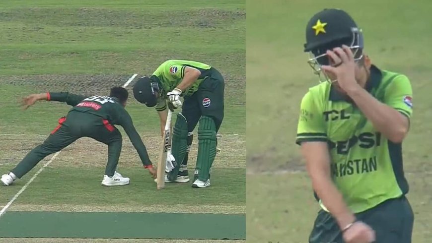 सलमान आगा ने फेंक दिया हेलमेट, बीच मैदान में मचा जबरदस्त बवाल, पाकिस्तान-बांग्लादेश वनडे मैच का वीडियो वायरल