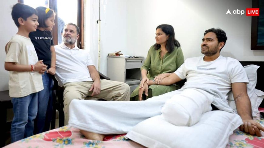 नक्सलियों से लोहा लेने वाले CRPF के असिस्टेंट कमांडेंट अजय मलिक से मिलने पहुंचे राहुल गांधी, झारखंड में IED ब्लास्ट में हुए थे घायल