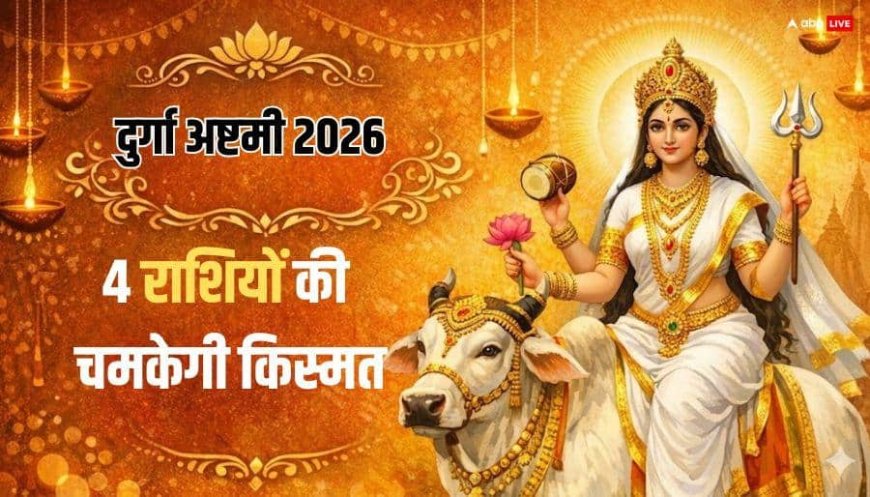 Durga Ashtami 2026 Rashifal: आज दुर्गा अष्टमी पर बन रहे 4 दुर्लभ संयोग, इन राशियों पर मां लक्ष्मी रहेंगी मेहरबान