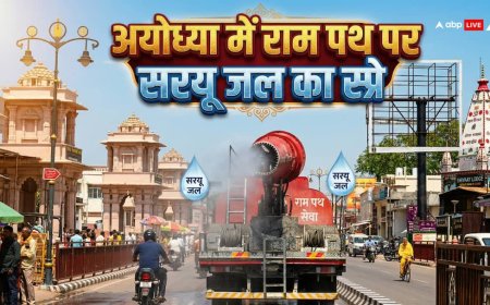 Ram Mandir: राम मंदिर आने वाले श्रद्धालुओं के लिए अच्छी खबर, चिलचिलाती गर्मी से राहत के लिए सरयू जल का स्प्रे