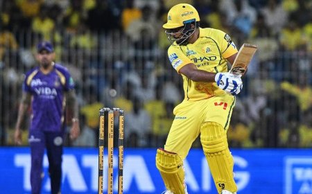 डेथ ओवरों में निकला CSK की बैटिंग का दम, सैमसन-म्हात्रे चले, दुबे-गायकवाड़ फ्लॉप, KKR को 193 का लक्ष्य