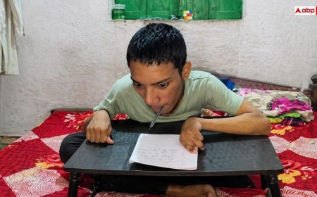 मुंह से लिखकर किया कमाल, 100% दिव्यांग फैजान बने मैट्रिक में स्टेट टॉपर