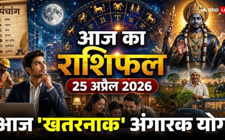 Aaj Ka Rashifal 25 April 2026: शनिवार को शनि-मंगल का 'अंगारक योग', इन 5 राशियों की चमकेगी किस्मत, बाकी रहें सावधान!
