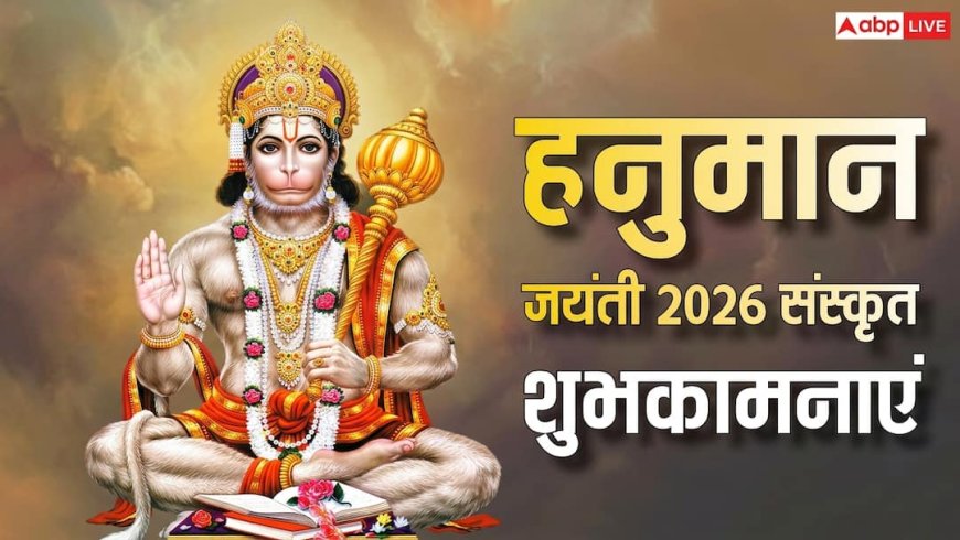 Hanuman Jayanti 2026 Wishes: संस्कृत में दें हनुमान जयंती की शुभकामनाएं कहें- हनुमंत जन्मोत्सवस्य शुभाशयाः।