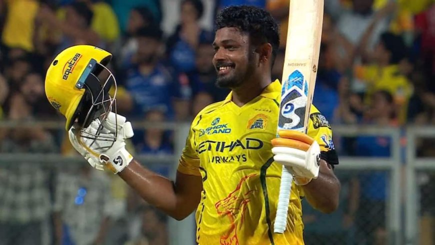 IPL में संजू सैमसन ने लगाया शतक का 'पंजा', वानखेड़े में चेन्नई ने ठोके 207 रन; चौकों-छक्कों की हुई बारिश