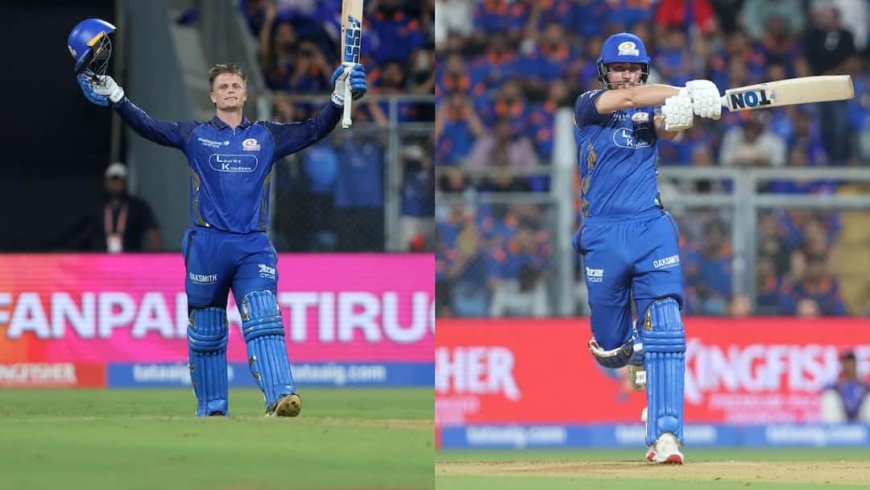 मुंबई इंडियंस ने बनाया IPL 2026 का सबसे बड़ा स्कोर, रायन रिकल्टन ने जड़ा ऐतिहासिक शतक, SRH को 244 का लक्ष्य
