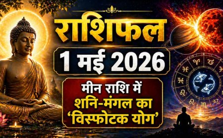 Aaj Ka Rashifal 1 May 2026: मीन राशि में शनि-मंगल का 'विस्फोटक योग', बुद्ध पूर्णिमा पर 12 राशियों के लिए बड़ी चेतावनी!