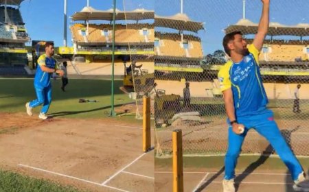IPL 2026 MS Dhoni: बल्लेबाज नहीं, गेंदबाज के तौर पर खेलेंगे एमएस धोनी? बॉलिंग करते हुए वीडियो वायरल