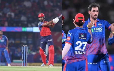 PBKS vs DC 1st Innings Highlights: पंजाब ने दिल्ली को जमकर धोया, 16 गेंद 50 बनाकर रचा इतिहास, स्टार्क की बंपर पिटाई; बना डाले 210