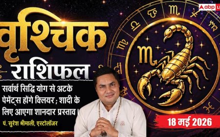 Aaj ka Vrishchik Rashifal 18 May 2026: वृश्चिक राशि सर्वार्थ सिद्धि योग से क्लियर होंगे पुराने रुके हुए पेमेंट, व्यापारियों को बैंकिंग लेनदेन में मिलेगी बड़ी राहत
