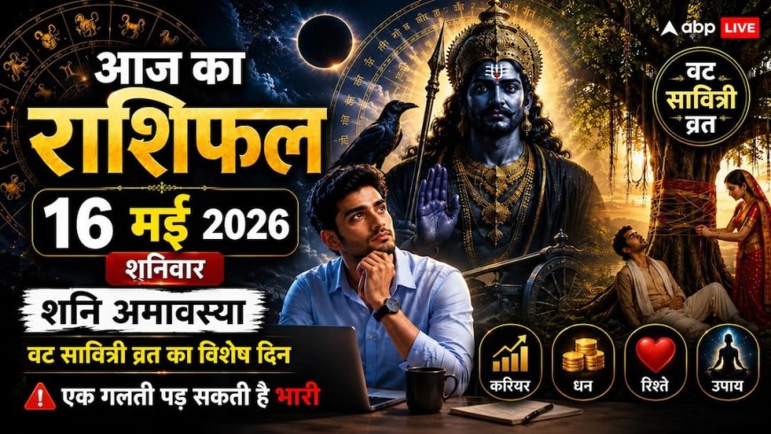 Aaj Ka Rashifal: 16 मई का राशिफल, शनि जयंती और अमावस्या पर आज इन राशियों को रहना होगा सतर्क, सुबह 10:43 तक न करें ये काम