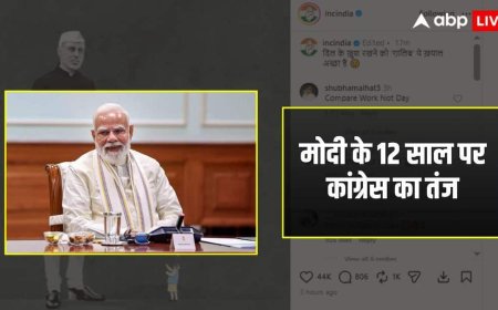 दिल के खुश रखने को गालिब....कांग्रेस ने शेयर किया नेहरू-मोदी का कार्टून; 12 साल पूरे होने पर कसा तंज