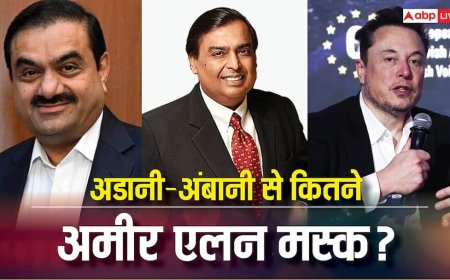 Elon Musk: दौलत के मामले में धनकुबेर अंबानी-अडानी से कितने आगे हैं एलन मस्क, अंतर कर देगा हैरान