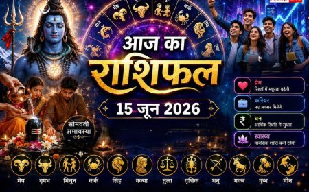 Aaj Ka Rashifal 15 June 2026: सोमवती अमावस्या व्रत आज, मिथुन राशि में ग्रहों का टकराव, जानें किसे मिलेगी गुड न्यूज और किसे रहना होगा सावधान