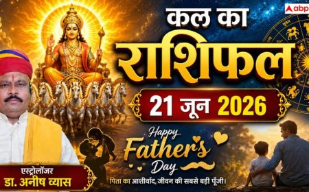 Kal ka Rashifal 21 June 2026: रविवार को सर्वार्थ सिद्धि योग का महासंयोग, भद्र राजयोग से मिथुन, कन्या और मीन सहित इन 4 राशियों की खुलेगी लॉटरी, चमकेगा करियर!