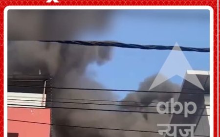 धुआँ चिंताजनक है—नोएडा की एक फ़ैक्टरी में ज़बरदस्त आग लगी है!