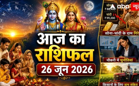 Aaj Ka Rashifal 26 June 2026: आज सुबह 10:39 से दोपहर 12:23 बजे तक बेहद सावधान रहें मेष से मीन तक के जातक, राहु काल में बढ़ सकती है परेशानी!