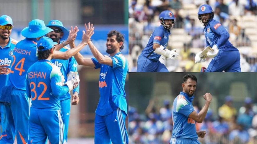 IND vs AFG 3rd ODI: प्रसिद्ध कृष्णा का 'पंजा', कप्तान शाहिदी का पहला शतक, 36-4 से 218 तक पहुंचा अफगानिस्तान