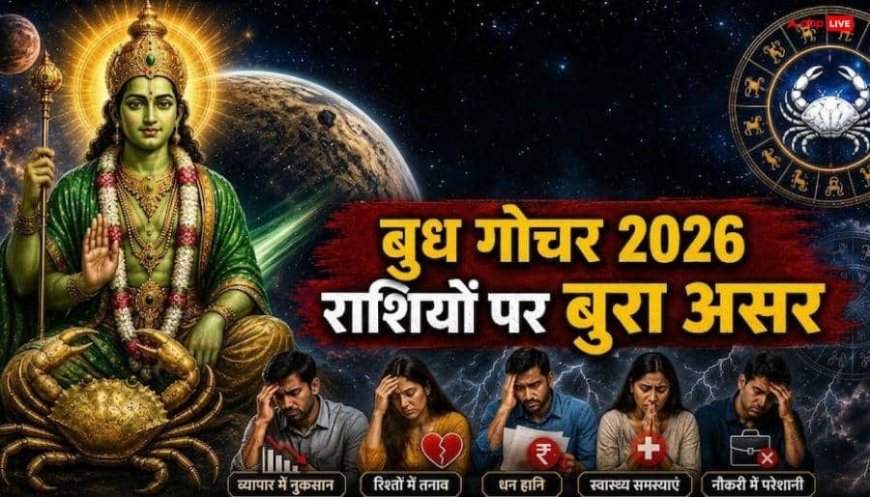 Budh Gochar 2026: आज से 7 जुलाई तक इन 3 राशियों पर धन हानि, बिजनेस में घाटे का संकट, बुध गोचर में रखें ये सावधानी